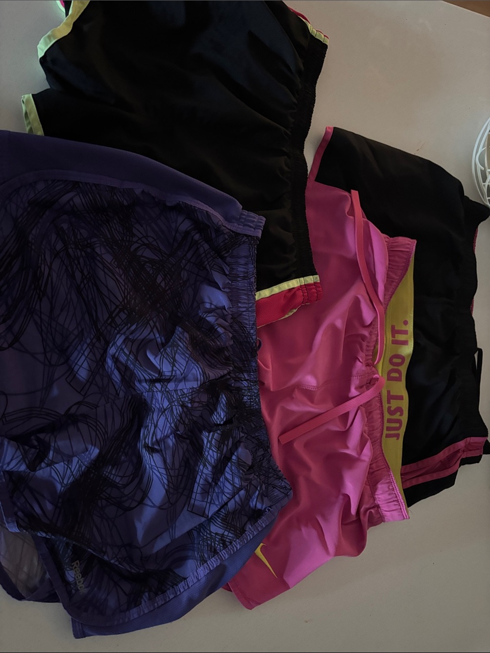 Nike Women’s Black, Pink & Purple Performance Shorts Trio
